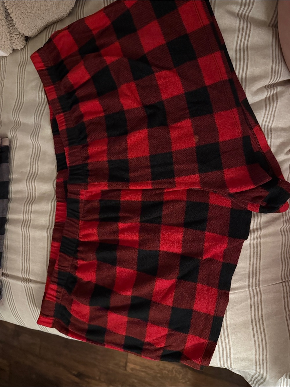 SO Red and Black Plaid Sleep Shorts